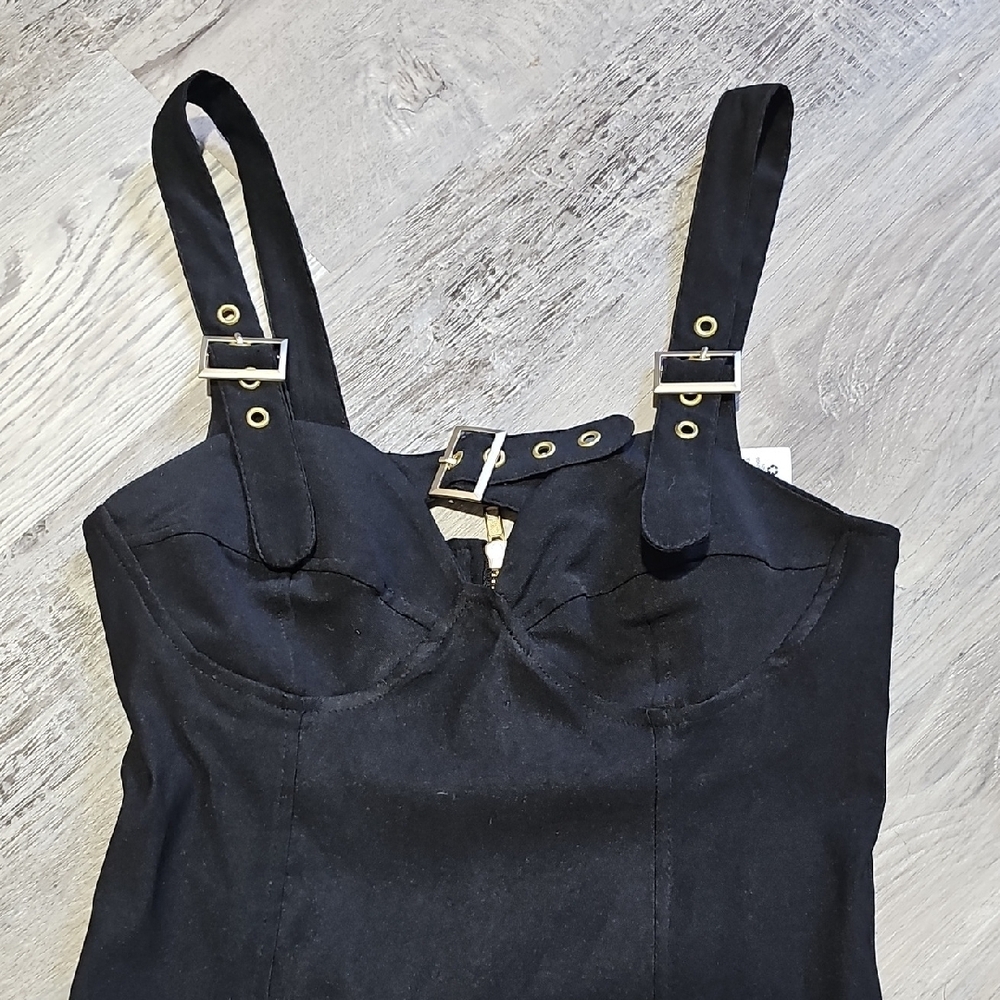 asos NWOT Elegant Bodycon Mini Dress with buckle details - Picture 3 of 9